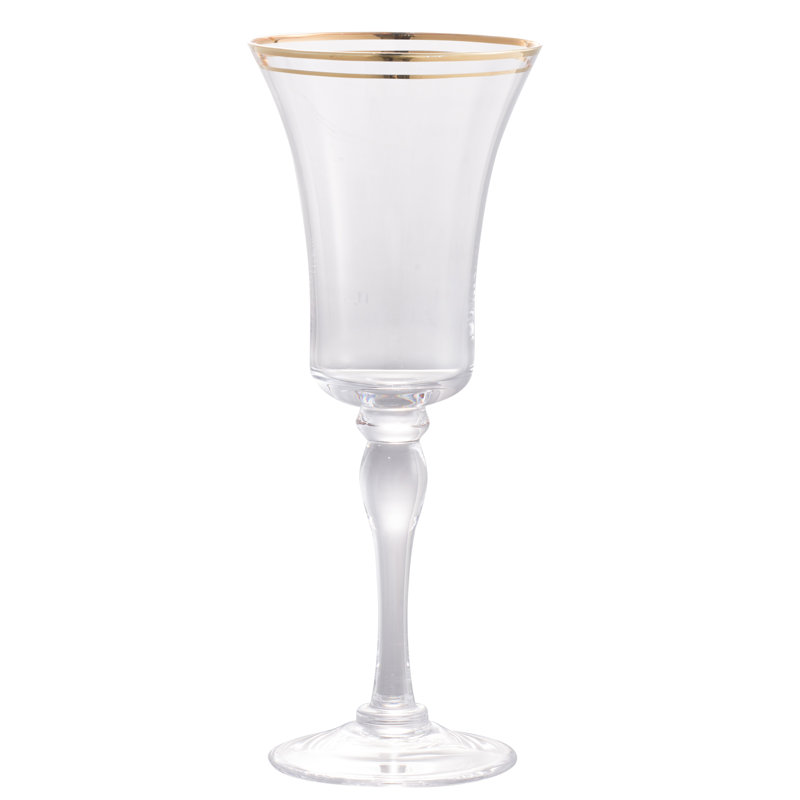 Verre à vin Zeigler avec bordure dorée - transparent