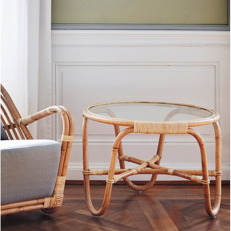 Table en rotin Arne Jacobsen Charlottenborg - Naturel