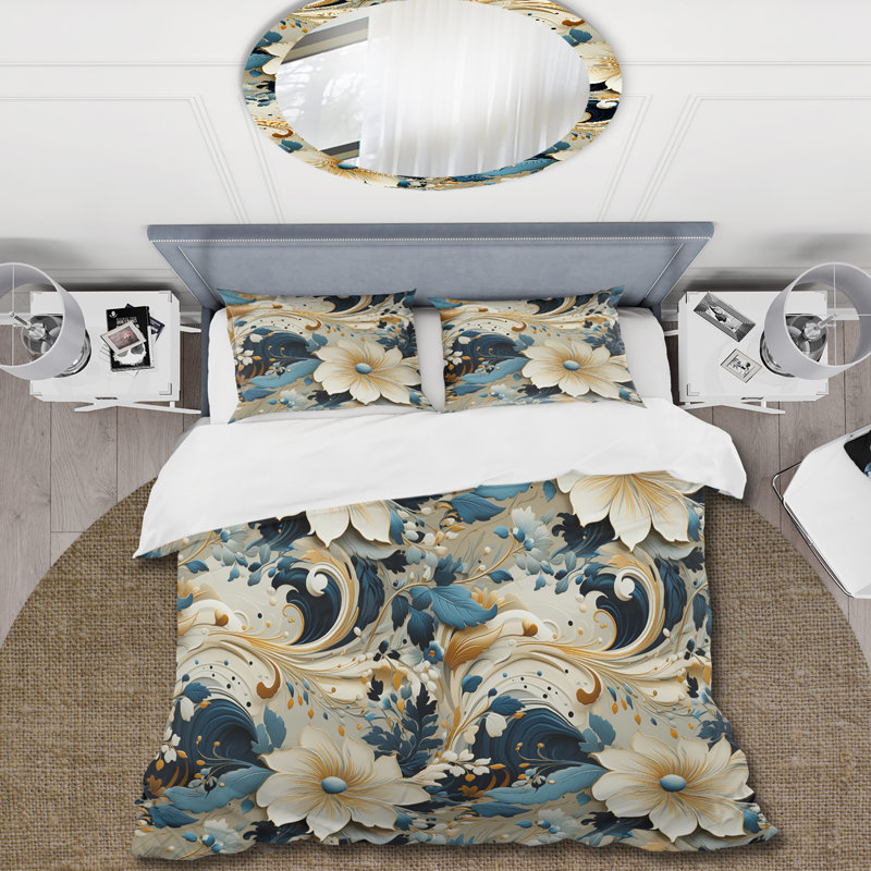 Literie à motif cachemire Desert Mirage, Housse de couette pour grand lit et 2 taies décor
