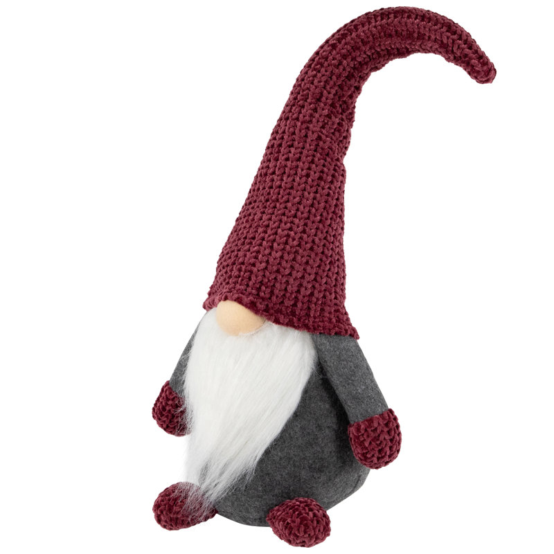 Décoration de Noël 18 "gnome debout rose et gris