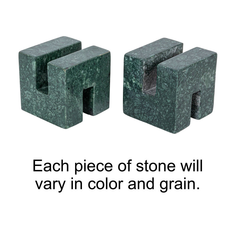 Contemporary Marble Cookbook Stand, Green