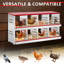 Boîte de nid à volaille en métal à 8 compartiments pour poules et poules