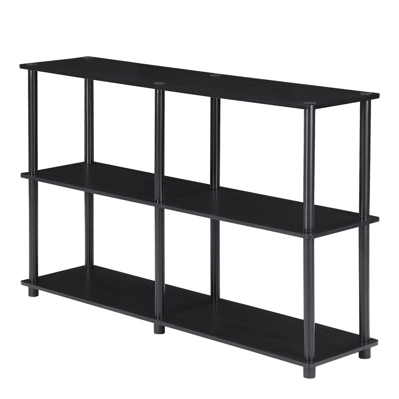 Glenda 119.9cm W Plastic Shelving Unit, Espresso/Black