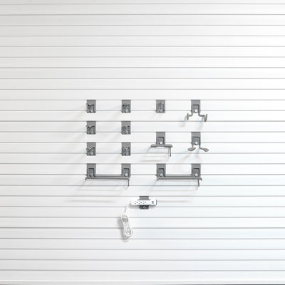 Steel Slatwall Bin Piece Set
