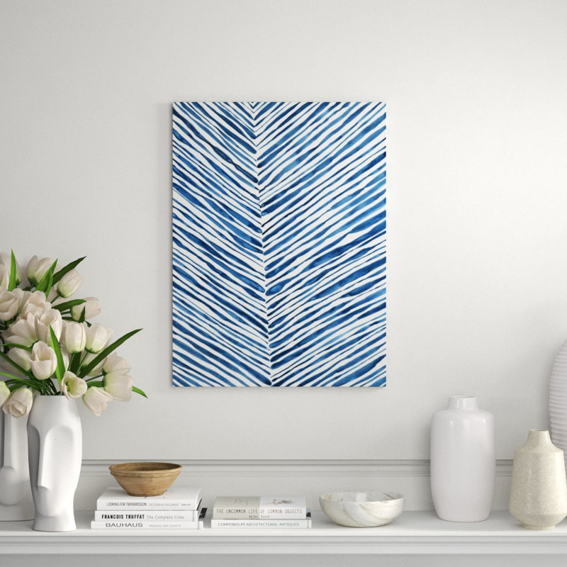 Blue Wood IV Painting by Sara Brown, Glass Coat, 32" H x 24" W