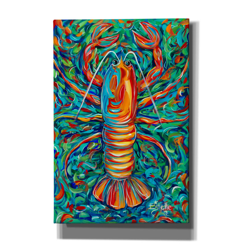 «Lobster» par Estelle Grengs, H 60 po x l 40 po x P 1,5 po