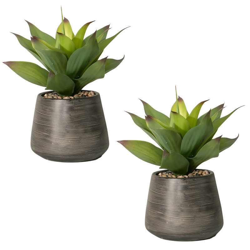Ensemble de 16 plantes à agave artificielles dans un vase