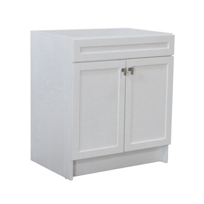 Base de meuble-lavabo simple SmartFold de 30 po seulement en blanc