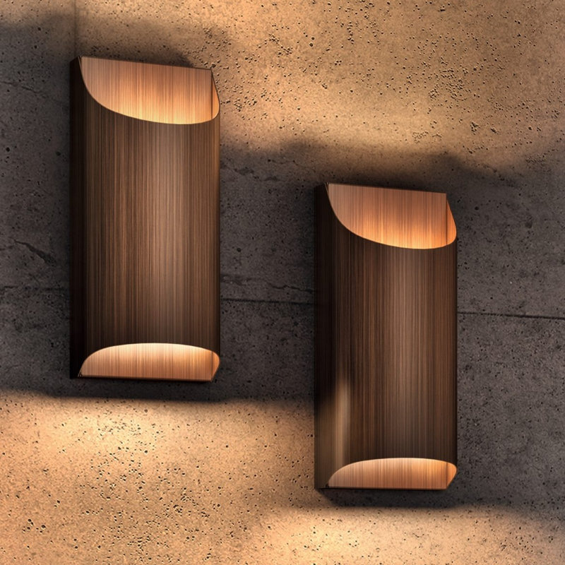 Aprile Fatty Wall, 15.7" H x 9.8" W x 3.2" D, Brushed Bronze