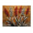 White Orange Sunset Thistle Song Harmony I - Thistle Wood Wall Art - On Natural Pine Wood-467828809