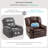 Big Man Recliner 400 Lbs With Heat Air Compression Massage Oversized Power Lift Recliner Chair For Elderly Adults, Lay Flat Power Recliner With Usb Type-c, Flip Arm Storage & Cup Holders-610341422