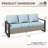 Creal 75.2'' Wide Reversible Wicker Patio Sofa with Cushions-1813055539
