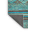 Tapis bleu / brun en polyester tissé à la machine Southwestern-1800408454
