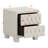 Elegant Button-Tufted Nightstand with Drawers, Crystal Handle, and Storage Design-129109689