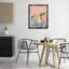 Cadre flottant de table de cuisine rose rétro, design par Arlington Prints-379265897-379265896