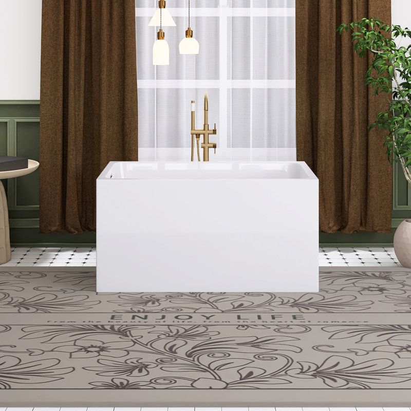 43.3'' x 27.6'' Soaking Acrylic Bathtub