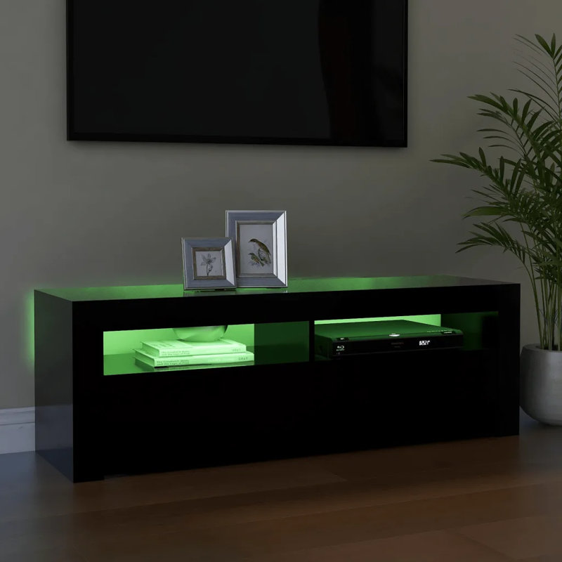 Liza  TV Cabinet with LED Lights 120x35x40 cm, Black