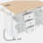 55.7-inch large kitchen island with 2 foldable leaves, 5-wheel rolling kitchen cart, with power outlet, folding storage table, with spice and towel rack, 3 drawers, suitable for kitchen, dining room, white-978721445