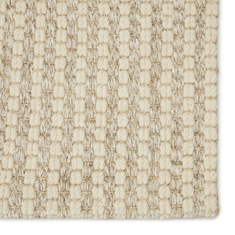 Tapis crème en laine et sisal tissé à la main Alton, Rectangle 8 pi x 10 pi
