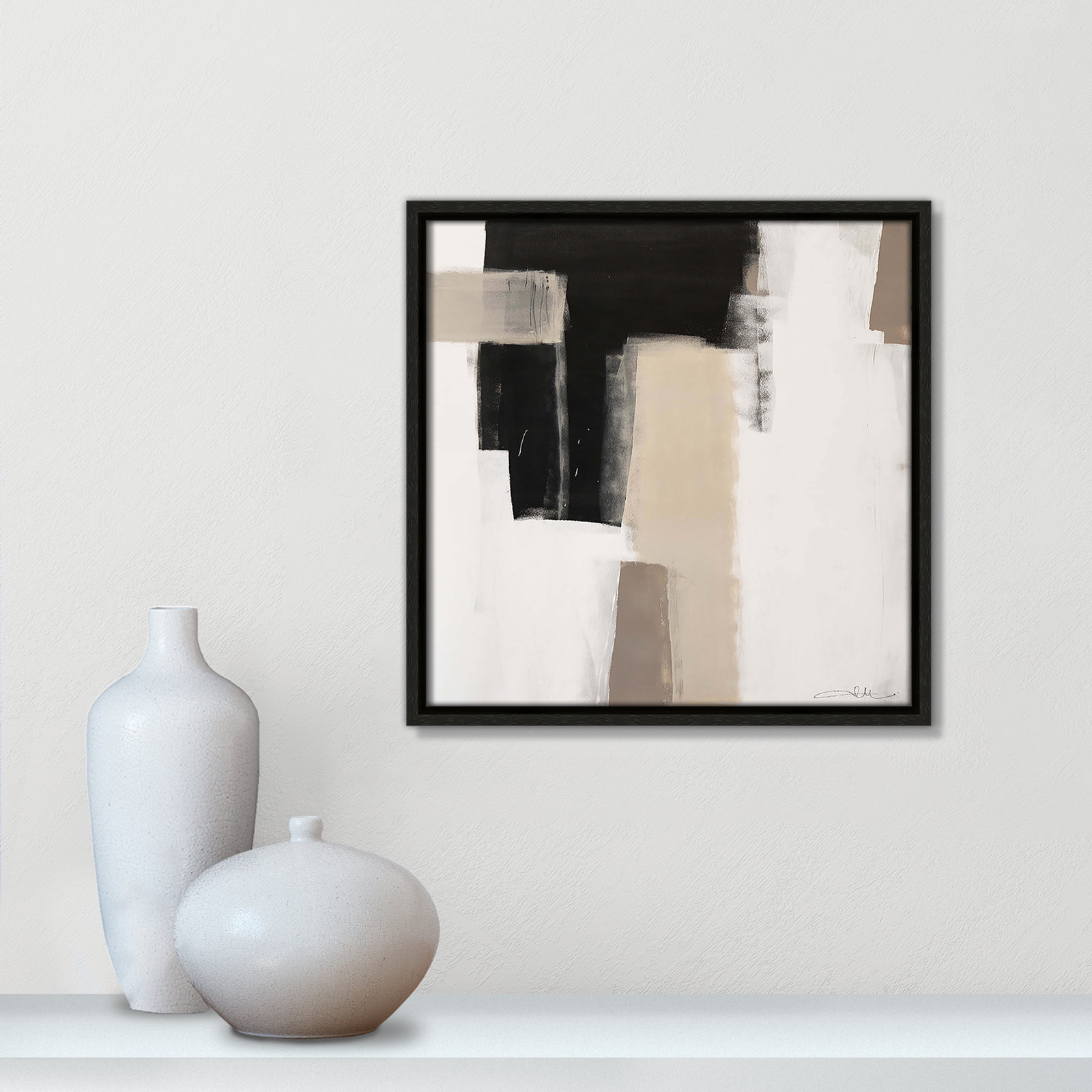 Casa Fine Arts "Earth Scapes I" Print, Espresso Floater Framed, 13.5" H x 13.5" W x 2" D