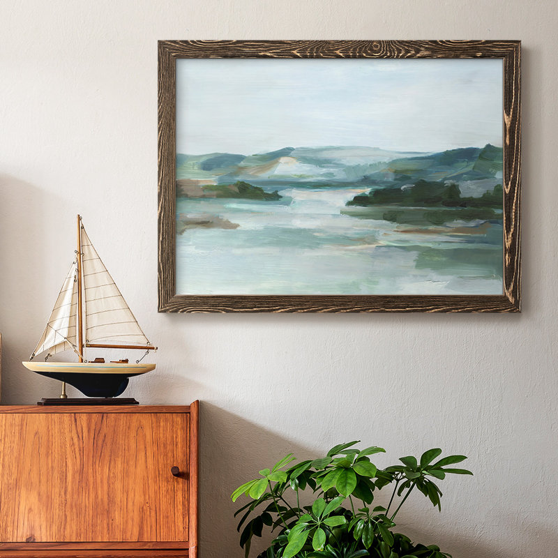 Misty Cove II, reproduction d'art sur toile, H 28 po x l 42 po, Noyer