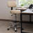 Fea Medical Drafting Stool, Beige Vinyl, Low Back And Padded Seat, Chrome-118318941