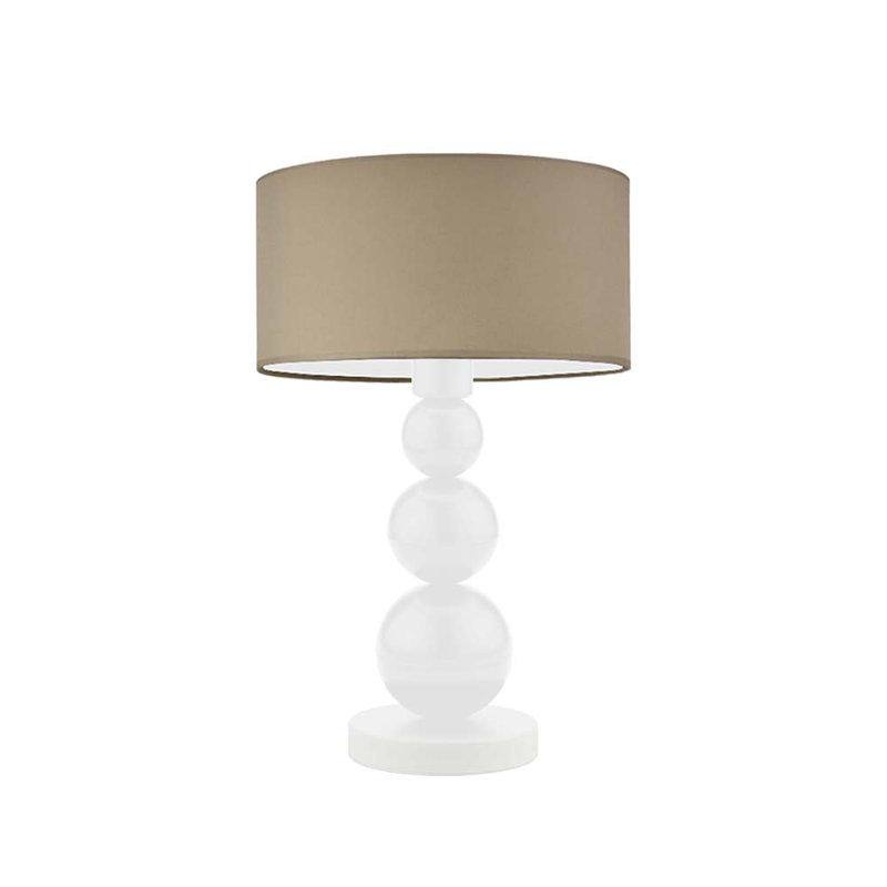 Henrika Metal Desk Lamp, White, Beige