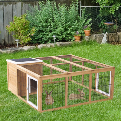 Cage à lapin avec cage principale Pawhut
