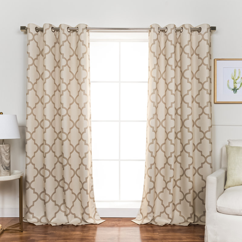 Rideau obscurcissant en polyester Lytsell, Beige, L 52 po x L 84 po