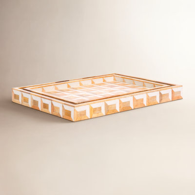 Hendrix Resin/Mango Wood/Mdf Tray Set