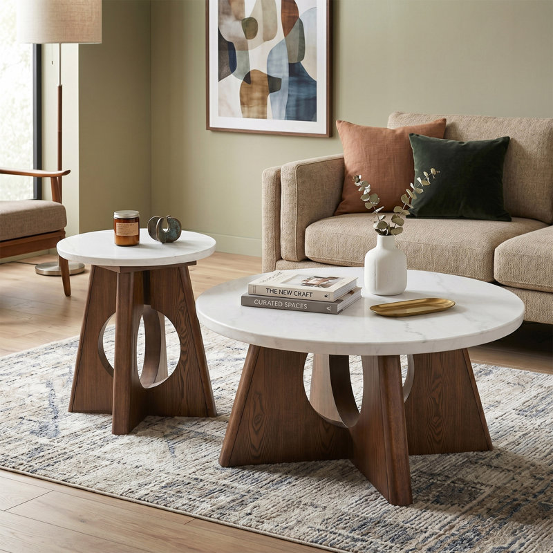 Ensemble de tables basses 2 pièces Shiloh, 2 pièces: table basse, table de bout