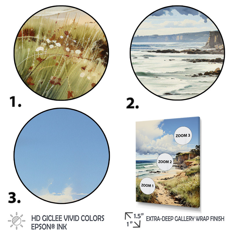 «England Coastal Serenityengland Landscape IV - Nautical & Beach», reproduction d'art sur toile, L 34 po x H 44 po
