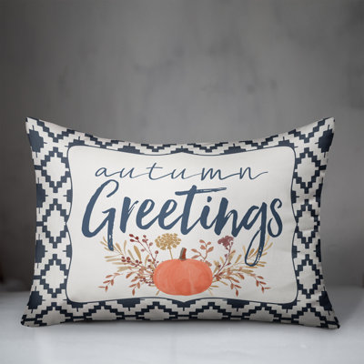 Autumn Greetings Lumbar Pillow Cover