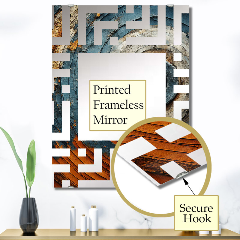 Miroir mural abstrait Graceful Woodland, abstrait moderne - Abstract Graceful Woodland II, 40 po x 30 po