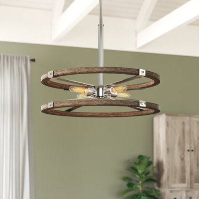 Anding 4 - Light Polished Nickel Unique/Statement Pendant