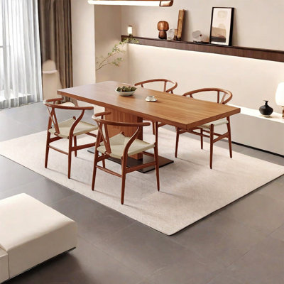 Solid wood ash dining table set