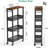 Slim Rolling Storage Cart With Wooden Top For Small Spaces (Maximize Kitchen Organization And Style)