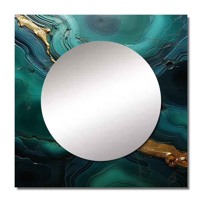 Arrayah - Miroir mural en pierre Spiritual, 29 po x 29 po