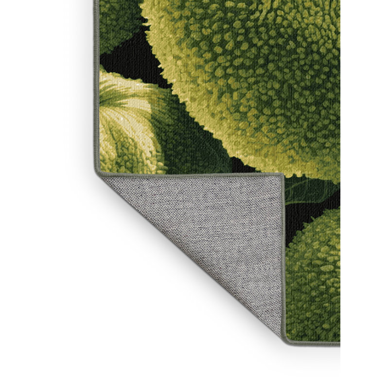  Tapis lavable avec pommes sauvages et crème anglaise, Rectangle 6 pi x 9 pi