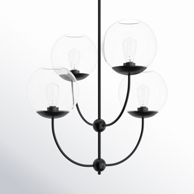 Romney 31.5'' W 4-Light Dimmable Chandelier