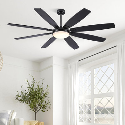 66/72 Inch Ceiling Fans 8-blade With Lights And Remote Control