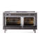 Cuisinière à double combustible ILVE Nostalgie II Series 60 po avec 7 brûleurs scellés, plaque de cuisson et table française (propane liquide, porte pleine)-134208554-134208561