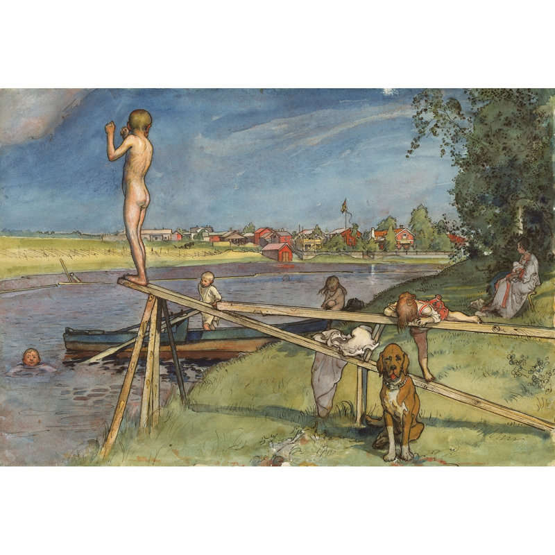 A Pleasant Bathing-Place, 28" H x 39" W