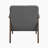 Luxe 26" Mid-Century Accent Chair with Velvet Fabric Upholstery, Solid Rubberwood Frame, High-Resiliency Foam Cushions-1609100658