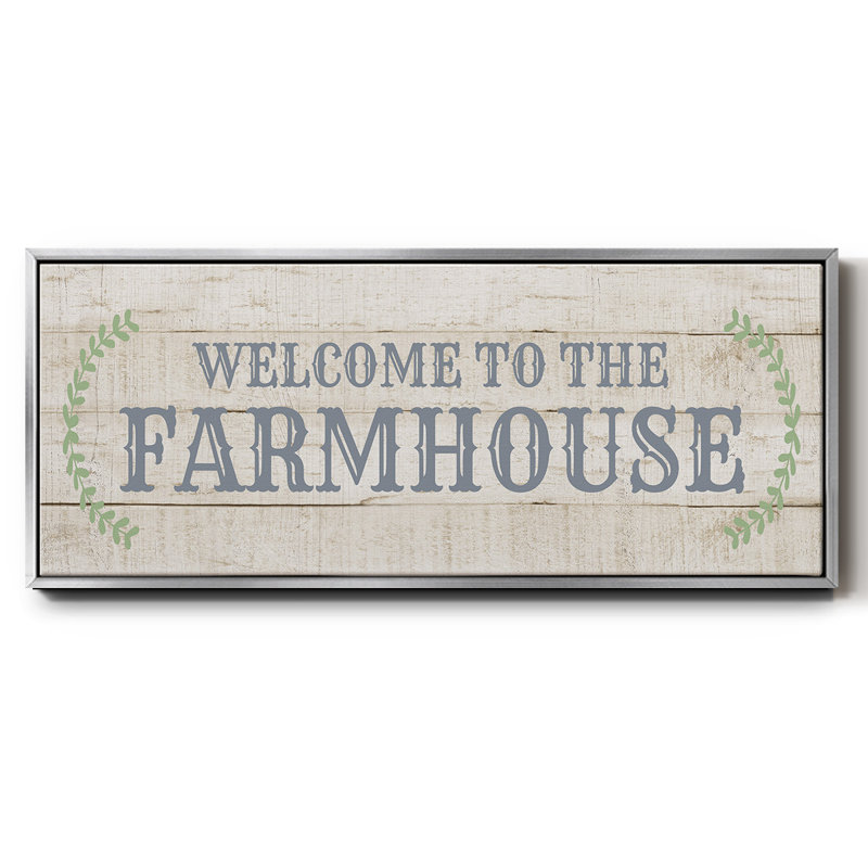 Welcome to the Farmhouse - Toile encadrée, H 8 po x l 20 po