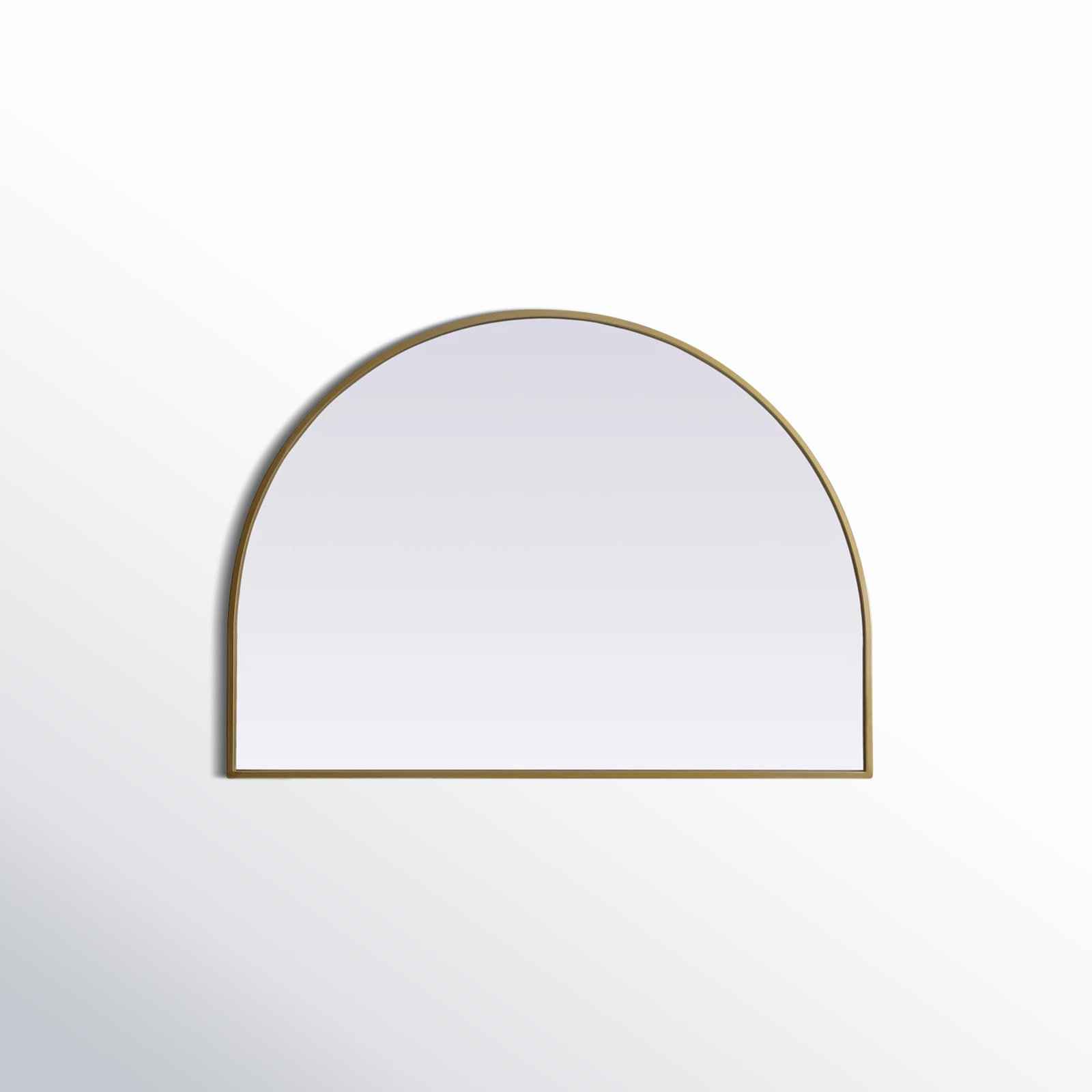Sabine Metal Arch Wall Mirror, Brass, 24" x 33"