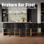 Tabouret de bar moderne, tabourets de bar à hauteur de comptoir, cuir de polyuréthane noir avec pieds en métal doré-875721299-875721302-875721288