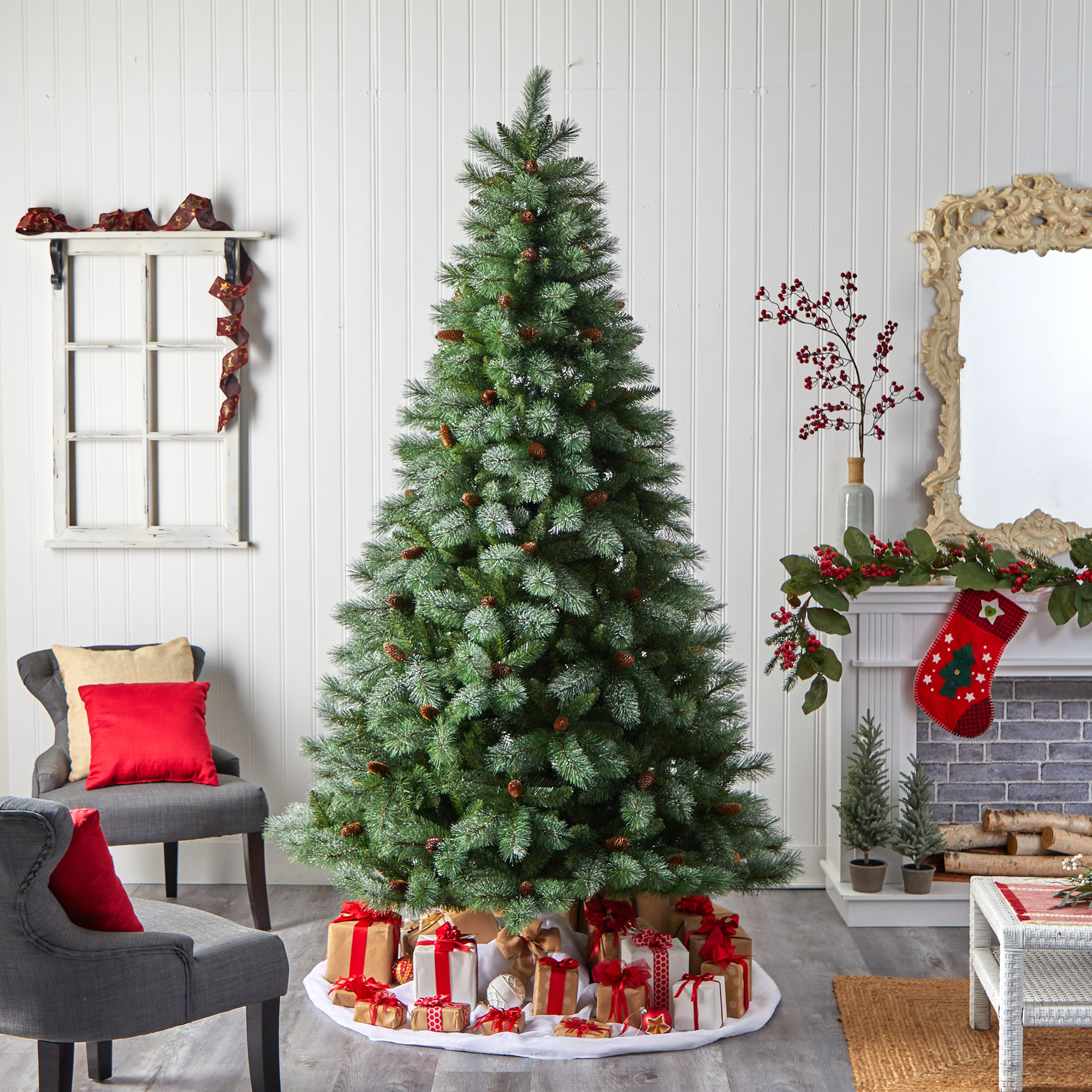 Artificial Pine Christmas Tree, 8' H