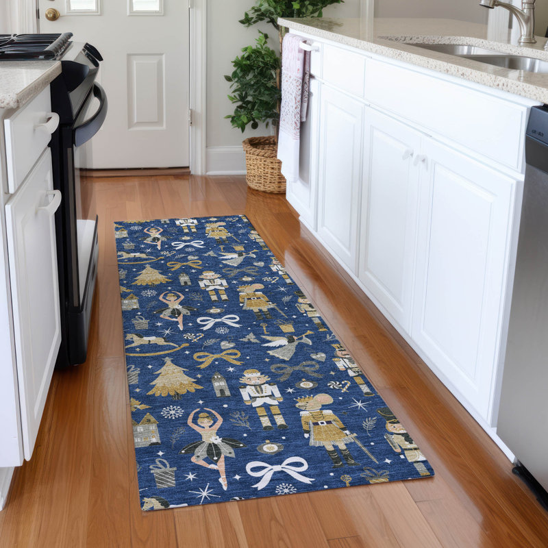 Tapis tissé à la machine Xhevrie, Tapis de couloir 2 pi 3 po x 7 pi 6 po