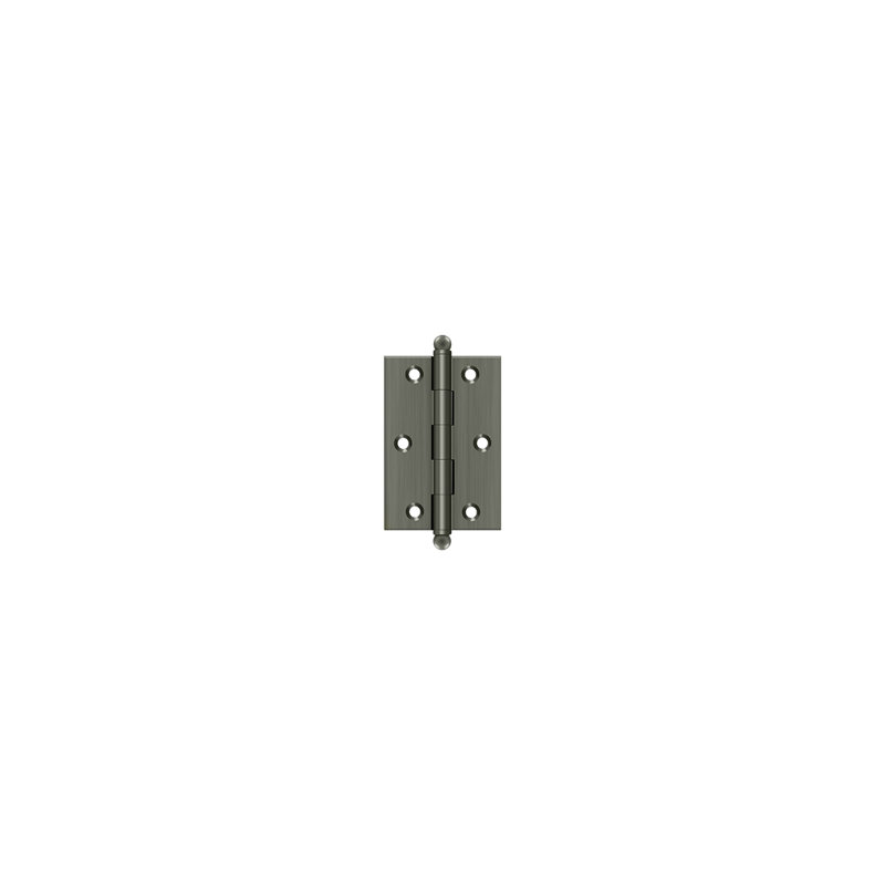 3'' x 2'' Butt Bearing Hinge, Antique Nickel